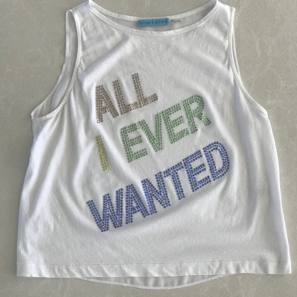 Alice and Olivia sheer back tank top size XS